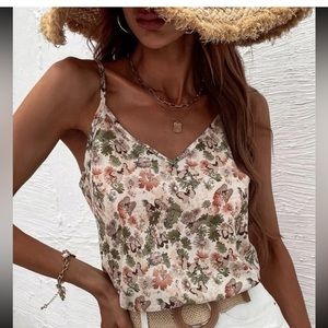Butterfly Print Tank Top   NWOT